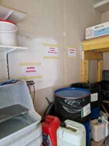 recyclage materiel souille peinture