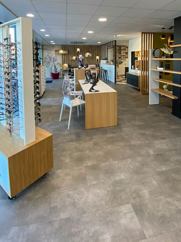 Sol en PVC chez un opticien